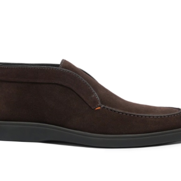 55% OFF SALE  NIB Santoni Men’s Dragon Desert Boot – Dark Brown Suede Bootie 9.5 main image 5